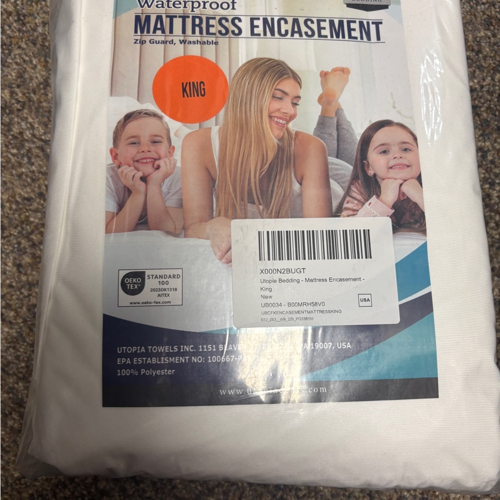 Waterproof Mattress Encasement - King Size